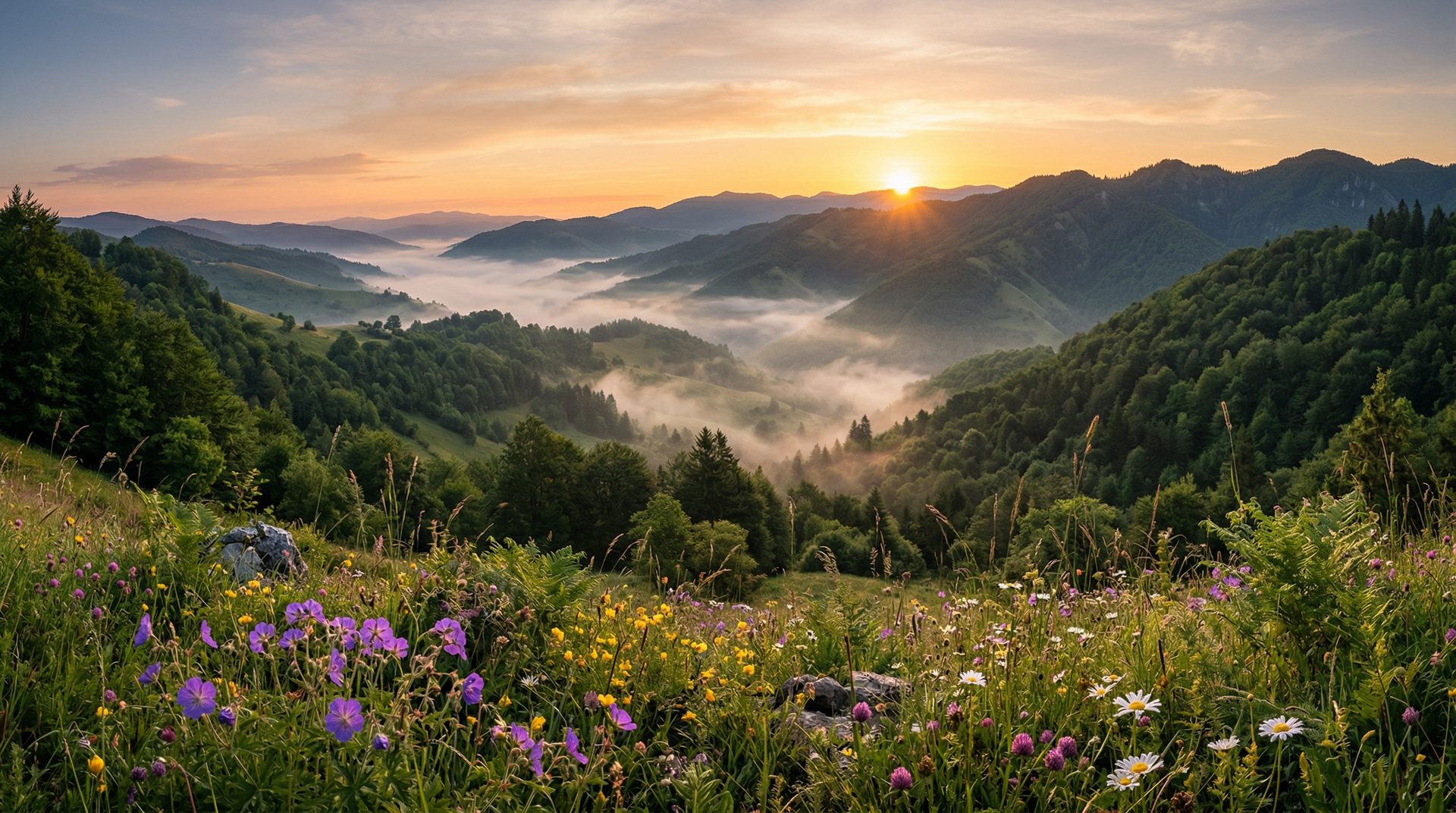 Mountain landscape of Serbia's Sandžak region